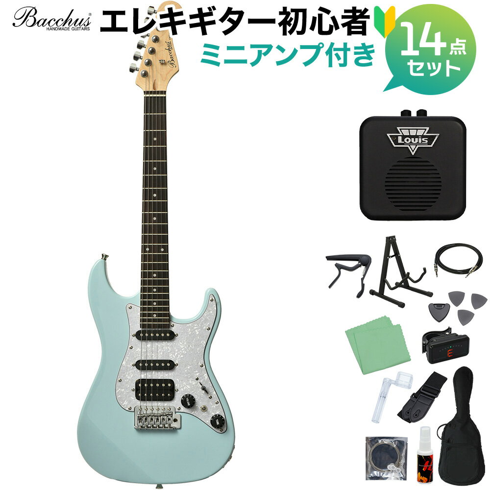 Bacchus GS-Mini PTL-SOB エレキギター初心者14点セット 【ミニアンプ付き】 ユニバースシリーズ【ダウンサイズ】 バ…