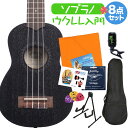 KALA KA15S BLK ウクレレ初心者セット スタンド付き入門8点セット ウクレレ ソプラノ カラ