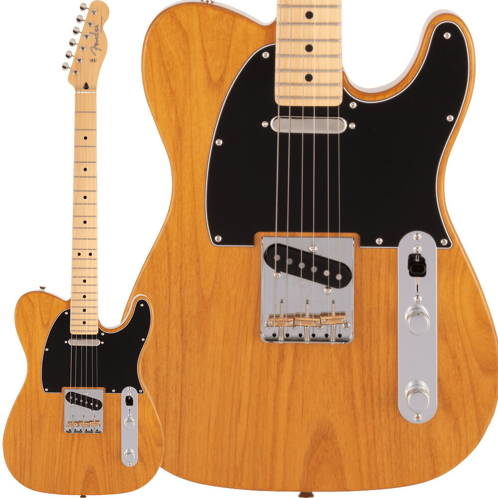 Fender Made in Japan Hybrid II Telecaster Vintage Natural エレキギター【特徴】Made in Japan Hybrid IIは、ヴィンテージなルックスはそのままに、プレイヤーや音楽のジャンルを選ばないオールマイティーなモダンスペックを盛り込んだ、まさに「ハイブリッド」と呼ぶにふさわしいシリーズです。 リズム/リード問わず、どのギタリストやベーシストにもフィットする演奏性と楽器のトーンを兼ね備えた製品を、世界的にファンの多いMade in Japanで実現しました。Hybrid II Telecasterは、定評あるアルダーボディに新設計のHybrid II Custom Voiced Single Coilピックアップを装備し、ヴィンテージスタイルのスランテッドブラスサドル仕様のブリッジを搭載。ヴィンテージロッキングチューナー、サテンフィニッシュのネック、Modern "C"シェイプに9.5インチラジアスの指板とナロートールフレットがスムーズなプレイヤビリティを提供します。【詳細情報】ボディ：Alderボディフィニッシュ：Gloss Urethaneボディシェイプ：Telecasterコントロールノブ：Knurled Flat-Topフィンガーボード：Mapleハードウェアフィニッシュ：Nickel/Chromeピックガード：3-Ply Blackポジションインレイ：Black Dotネックフィニッシュ：Satin Urethane Finish on Back, Gloss Urethane Finish on Frontネックピックアップ：Hybrid II Custom Voiced Single Coil Telecasterナット：Boneブリッジピックアップ：Hybrid II Custom Voiced Single Coil Telecasterコントロール：Master Volume, Master Toneピックアップスイッチ：4-Position Blade: Position 1. Bridge Pickup, Position 2. Bridge and Neck Pickups (In Parallel), Position 3. Neck Pickup, Position 4. Neck and Bridge Pickups (In Series)ピックアップコンフィギュレーション：SSブリッジ：3-Saddle Vintage-Style Strings-Through-Body Tele with Slanted Brass Barrel Saddlesチューニングマシーン：Vintage-Style Lockingストリング：Nickel Plated Steel (.009-.042 Gauges)フィンガーボードラジアス：9.5" (241 mm)フレットサイズ：Narrow Tallネック：Mapleネックシェイプ：Modern "C"フレット数：22ナットの素材：Boneナット幅：1.650" (42 mm)スケール：25.5" (64.77 cm)JANコード：0885978544370