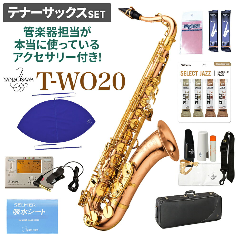 YANAGISAWA T-WO20 テナーサックスセット ヤナギサワ 【管楽器担当が本当に使っているアクセサリー付き！】【未展示新品】