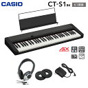 【解説動画あり】キーボード 電子ピアノ CASIO CT-S1 BK ブラック 61鍵盤 ヘッドホンセット カシオ CTS1 黒 Casiotone カシオトー...