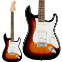 Squier by Fender Affinity Series Stratocaster Laurel Fingerboard White Pickguard 3-Color Sunburst エレキギター ストラトキャスター スクワイヤー / スクワイア