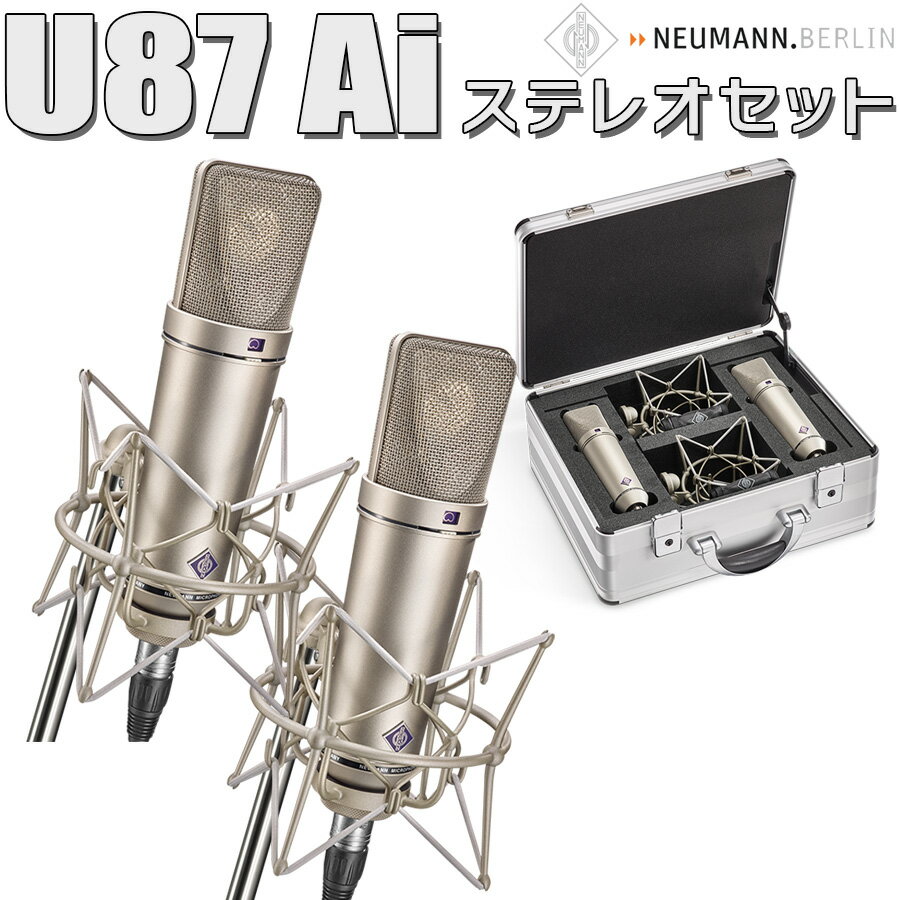 【保管用湿度調整剤 プレゼント！】 NEUMANN U 87 Ai Stereo set ステレオセット コンデンサーマイク ショックマウント ケース付き ノイマン U87 Ai