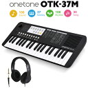 キョーリツ「OTK-37M BK(本体)」とヘッドホンのセットです 【特徴】どこにでも持っていきたくなる、超軽量・コンパクトなミニ鍵盤キーボード。100種類ものサウンド・リズムを直感的に操作しながら、カジュアルに音楽と向き合うことができます。友達とのセッションや一人の癒しの時間に、テーブルやベッドの上、お気に入りの場所で好きなだけ演奏を楽しみましょう！■バリエーション豊かなサウンドを100 種類収録。■小さなお子様でも楽に押さえることができるミニサイズの37 鍵盤を採用。■様々なリズムを100種類収録。幅広い音楽ジャンルに対応、軽快なリズムで演奏を盛り上げます。■「エリーゼのために」や「モーツァルト ピタノソナタ」等のクラシック定番曲、「幸せなら手をたたこう」や「メリーさんのひつじ」等の誰もが知っている童謡、クリスマスソング等30 曲収録。【詳細情報】キーボード：37ミニ鍵盤ディスプレイ：LEDポリフォニー：32サウンド：100リズム：100ソング：30テンポ：30-280機能：メトロノーム、サスティン、ソングメロディーオフ、リズムシンクロスタート、オクターブ、トランスポーズ、キーチューニングコネクター：ステレオミニ端子(ヘッドホン)、USB-C(電源/USB-MIDI)スピーカーサイズ：1×8cm出力：2W電源：USB-C 5Vまたは単三乾電池4個本体サイズ：490×184×53mm本体重量：0.99kg(電池含まず)付属品：本体、取扱説明書、USBケーブルJANコード：0151000385298【portable_pk_kw】