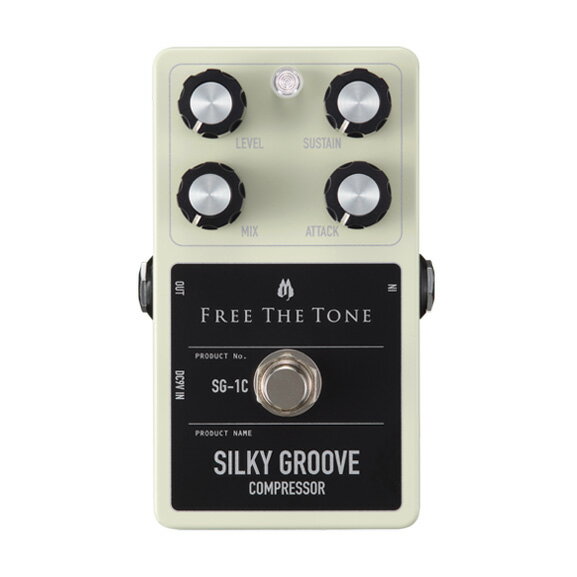 シルクのようにスムーズでナチュラルなコンプレッサー「SILKY GROOVE」【特徴】SILKY GROOVEは、カスタムシリーズの中で特に評価の高かったSILKY COMPをベースに、ギタリストやベーシストからのご要望が多かったドライミックス回路を搭載したスタンダードモデルです。SILKY COMPのサウンドを継承しながら、機能と使いやすさを向上させました。【】新設計のドライミックス回路は、エフェクト音とドライ音を混ぜたとき、別々の音が鳴っているよう聞こえる現象を避けるため、二つの音の位相を考慮し綿密に設計しました。一般的に使われるミックス回路では得られない、ドライ音とエフェクト音が溶け込むように混じり合うサウンドを経験していただけます。このドライミックス回路によって、ドライ音がゼロの強いコンプレッションが効いたエフェクト音から、ドライ音を混ぜたスピード感と芯のあるサウンドまで幅広いサウンドメイクが可能となりました。一般的にコンプレッサーは、調整が難しいエフェクターの一つです。SILKY GROOVEは、コンプレッサーの調整を簡単にするために、コンプレッション回路動作の最適化を行いました。「ATTACK」は、入力されたアタック音の強さを調整し、「SUSTAIN」は、コンプレッションのかかりの強さを変えてサスティンを調整します。それぞれがスムーズに変化しますので、好みのセッティングを簡単に見つけることができます。SILKY GROOVEは、ギター、ベースの持つサウンドキャラクターや演奏時の細かな指のタッチ、ピッキングのニュアンスなど重要な要素を損なう事なく、シルクのようにスムーズで自然なコンプレッションを生み出すことができます。ギターのきらびやかなアルペジオや、キレのあるカッティング、伸びやかなソロプレイ、ベースにおいては粒立ちの整ったボトムを支えるプレイから、跳ねるようなスラップなど、様々な演奏に豊かな表現力を提供します。【特徴】コンプレッサー機能の「ATTACK」、「SUSTAIN」 コントロールは、急激な変化を避けるため、調整しやすい緩やかなカーブで設計されています。新設計のドライミックス回路を搭載。ドライ音とエフェクト音のミックス機能で、幅広いサウンドメイクが可能となりました。HTS(Holistic Tonal Solution) 回路を搭載しています。HTS回路は従来のバッファー回路とは異なり、ギターやベースの持つサウンド特性を極限まで引出しながらインピーダンス変換を行い、「高音質」と「低ノイズ」を両立しています。このHTS回路がエフェクトOFF時にもギター、ベースのサウンドの音質劣化を防ぎます。出力信号は、入力信号と同位相で出力していますので、位相反転の心配はありません。【詳細情報】仕様入力インピーダンス 500kΩ以上出力負荷インピーダンス 10kΩ以上コントロール LEVEL、DRY MIX、SUSTAIN、ATTACK端子 1/4インチ標準フォーン・ジャック×2(入力、出力)、DC9V入力ジャック(ACアダプター接続用)電源 DC9V 電池 (9V形006P型)、ACアダプター消費電流 7mAサイズ 72(W)×115(D)×50(H)mm (フットスイッチやジャック等の突起物含む)重量 約230g (付属品を含まず)付属品 保証書、取扱説明書、ゴム足×4JANコード：4560434321226【cefadpt2022_kw】