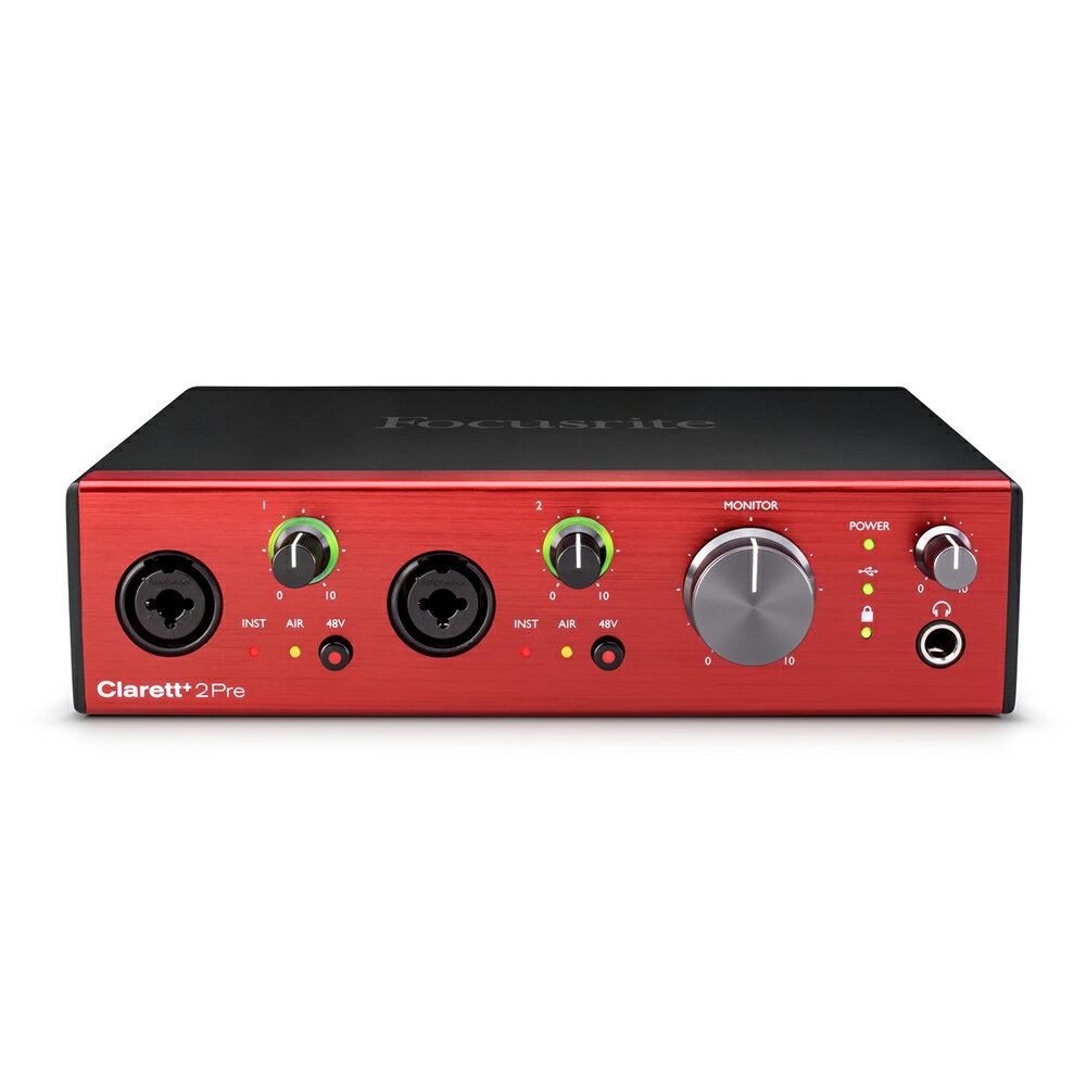 Focusrite Clarett 2Pre オ－ディオインターフェイス 10IN 4OUT フォーカスライト