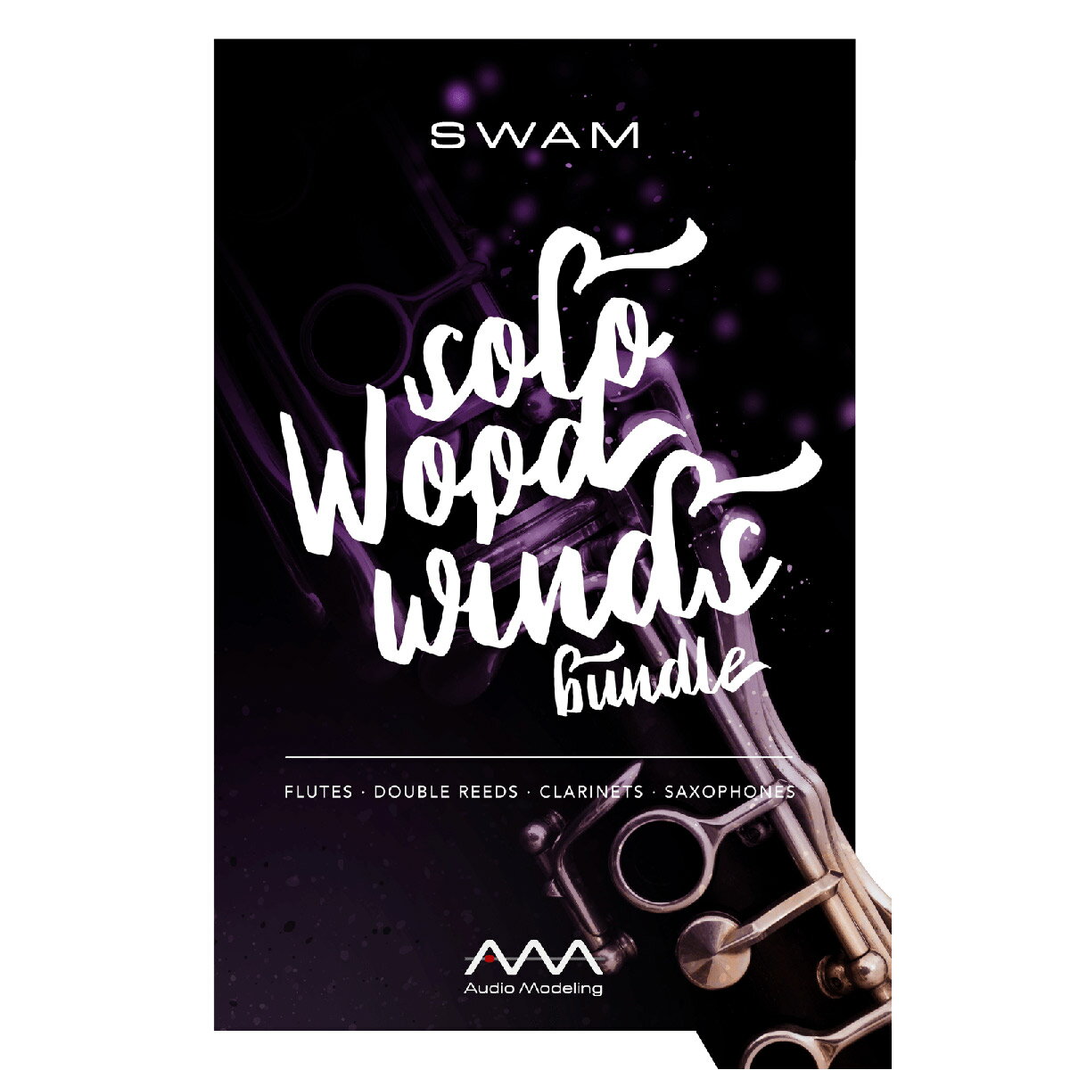 SWAM Flutes, Double Reeds, CLarinets そしてSaxophonesを一つに収録したバンドル【特徴】SWAM Solo Woodwinds Bundleは、SWAM Flutes, Double Reeds, Clarinets そして Saxophoneを一つに収録したバンドルです。SWAMインストゥルメントは、Audio Modeling独自の革新的パフォーマンス技術、振舞い／物理モデリング・コンセプトとマルチ・ベクトル／位相同期サンプリング技術を組み合わせ、開発されています。これらソロ管楽器インストゥルメントの持つリアルかつ卓越した表現力は、他の追随を許さない領域に達しています。さらにMIDIコントローラーからのリアルタイム・コントロールにも対応し、かつてないほどに表現豊かに、本物の楽器同様の自然な振る舞いまで、バーチャルに再現します。【】GB単位の容量を要するサンプル・ライブラリも必要ありません。SWAMインストゥルメントは非常に小さなディスク/CPUフットプリントを実現しています。しかも表現力あふれるライブ演奏に必要とされる多彩なパラメーターにより、完全にオーガニック、かつ安定したサウンドを生み出すことができるのです。SWAM Solo Woodwinds Bundleは、、作曲、制作、そしてライブ・パフォーマンスまで、あらゆる音楽ジャンルで、インスタンスごとのシンプルな音色の調整だけで、不自然な響きを生み出すことなく、楽器を重ねてセクションを作ることが可能です。ジャズ、クラシック、ポップ・ミュージックからカントリーまで、サウンドや楽器の振る舞いを表すパラメーターを少し変えるだけで、お望みのレスポンスを得ることができるでしょう。 SWAM Engineによるデジタル・ハンドメイドのアコースティック・インストゥルメントは、サンプルライブラリに録音された素材を鳴らすような、シンプルな仕組みではありません。伝統的な楽器を元に再現されたバーチャルかつリアルな楽器そのものです。リアルタイム・コントロールによって一層深くバーチャル・アコースティック楽器の表現力を引き出すことができます。録音されたサンプルではない本物の楽器を、SWAMインストゥルメントが実現します。JANコード：4533940100883