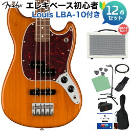 Fender Player Mustang Bass PJ Pau Ferro Aged Natural ベース 初心者12点セット 【島村楽器で一番売れてるベースアンプ付】 ムスタングベース PJピックアップタイプ フェンダー