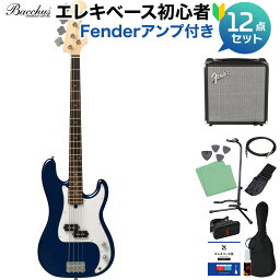 Bacchus BPB-1R DLPB ダークレイクプラシッドブルー ベース 初心者12点セット 【Fenderアンプ付】 プレシジョンベースタイプ バッカス