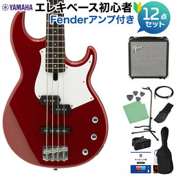 YAMAHA BB234 RBR (ラズベリーレッド) ベース 初心者12点セット 【Fenderアンプ付】 ヤマハ BB200シリーズ Raspberry Red