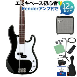 Photogenic PB-240/W3P BK ベース 初心者12点セット 【Fenderアンプ付】 プレシジョンベースタイプ フォトジェニック