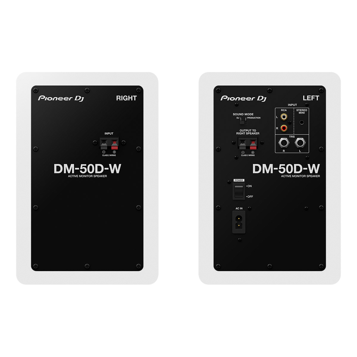 Pioneer DJ DM-50D-W (ホワイト) デスクトップモニタースピーカー [ペア] 2台 パイオニア 2