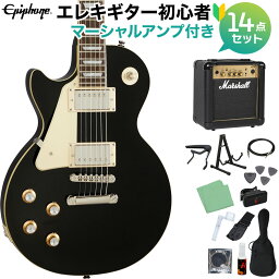 Epiphone Les Paul Standard 60s Lefthand Ebony エレキギター 初心者14点セット マーシャルアンプ付き レスポールスタンダード エピフォン