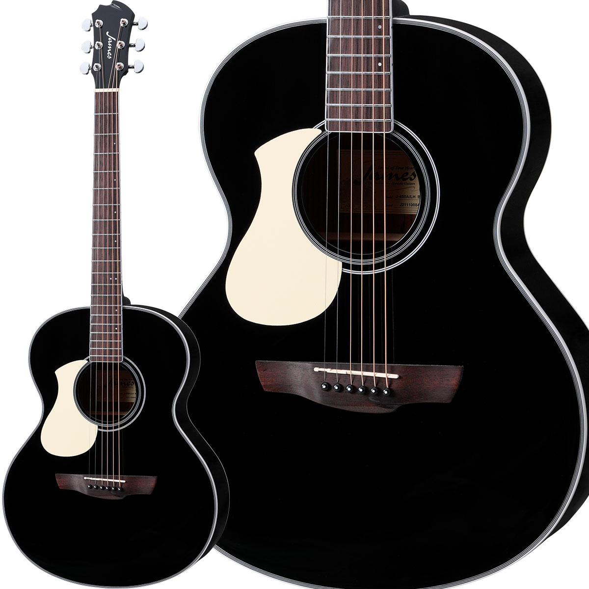 James J-450A/LH Black アコースティックギター 左利き レフトハンド ジェームス