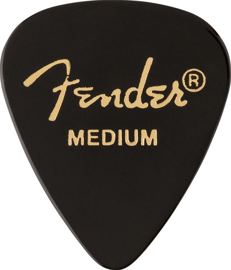 Fender 351 Black Medium ピック 12枚セット ティアドロップ ミディアム セルロイド フェンダー