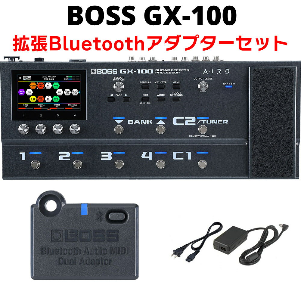  BOSS GX-100 専用BluetoothアダプターBT-DUALセット マルチエフェクター ACアダプター同梱 ボス Guitar Effects Processor