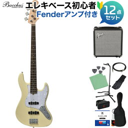 Bacchus WJB-360R OWH ベース 初心者12点セット 【Fenderアンプ付】 ジャズべースタイプ バッカス