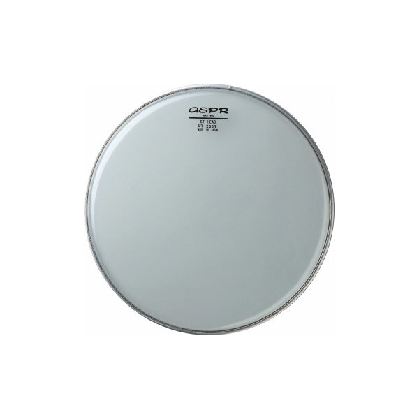 国産アサプラクオリティが生み出す信頼のスタンダードヘッド【特徴】コーティングなしのクリア仕様。明るくストレートな音色に程よい倍音が加味された響き。【使用アーティスト】神田 リョウ：TT,FT【aspr -アサプラ- とは】株式会社アサプラの打楽器部門は昭和38年（1963年）からドラムヘッドの生産をする、国内唯一のメーカーです。音響部門のベーク振動板は創業会社（1947年）より加工技術を受け継ぎ現在も生産、製品を広く提供しております。「メイドインジャパン」と「ハンドメイド」にこだわるモノづくりの製品は、多くのお客様から信頼と安心を得て参りました。株式会社アサプラはこれからも独創的なアイデアと時代を先駆ける新素材を取り入れた「唯一無二」の「新規性（ノベルティ）製品」の開発、製造、販売にチャレンジし続けています。 【7つのヘッド】アサプラヘッドは、7種類から成り立っています。＜SL Head（TE Type）＞最先端の合成皮革技術から生まれた唯一無二のドラムヘッド＜LE Head（PE Type）＞素材を極限までチューンナップした究極のフィルムヘッド＜ST Head（ST Type）＞アサプラクオリティが生み出す信頼のスタンダードヘッド＜BOOM＞なんだかイイ感じ！サイレントな小音ヘッド「BOOM」＜S2 Head＞繊細でタフ、厚さを選べる標準2プライヘッド＜ORIGIN＞究極のヴィンテージ、本皮のORIGINは唯一無二のサウンド＜M2 Head＞奏者と楽器の限界を引き上げる、マーチング2プライヘッド「M2」【詳細情報】【ST HEAD】ストレートなフィルム素材を用いた明るく豊かな響きと自然なタッチ、倍音の発生を程よく制御しながら音程感とのバランスを考慮して、熟練の職人が1枚1枚丁寧に製作した信頼の品質です。スムースホワイトフィルムを含む豊富なバリエーションは、ジャズ・ロック・クラシックを問わず、幅広い現場で確実な答えを提供します。これまで他社製ヘッドを使用していた方にも違和感なくお使いいただけると思います。ナチュラルで多彩な響きと、アサプラならではの信頼のサウンド。最高品質のスタンダードヘッド「STヘッド」が、ヘッドの基準を変えます！JANコード：2370000113627