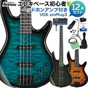 Gio Ibanez GSR280QA ベース 初心者12点セット 【ヘッドホンアンプ付】 エレキベース ジオ アイバニーズ 【初心者セット】