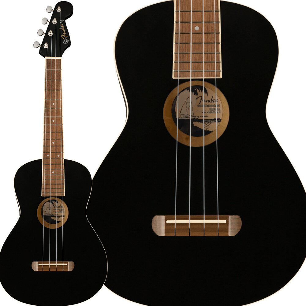 Fender Avalon Tenor Ukulele Black テナーウクレレ フェンダー