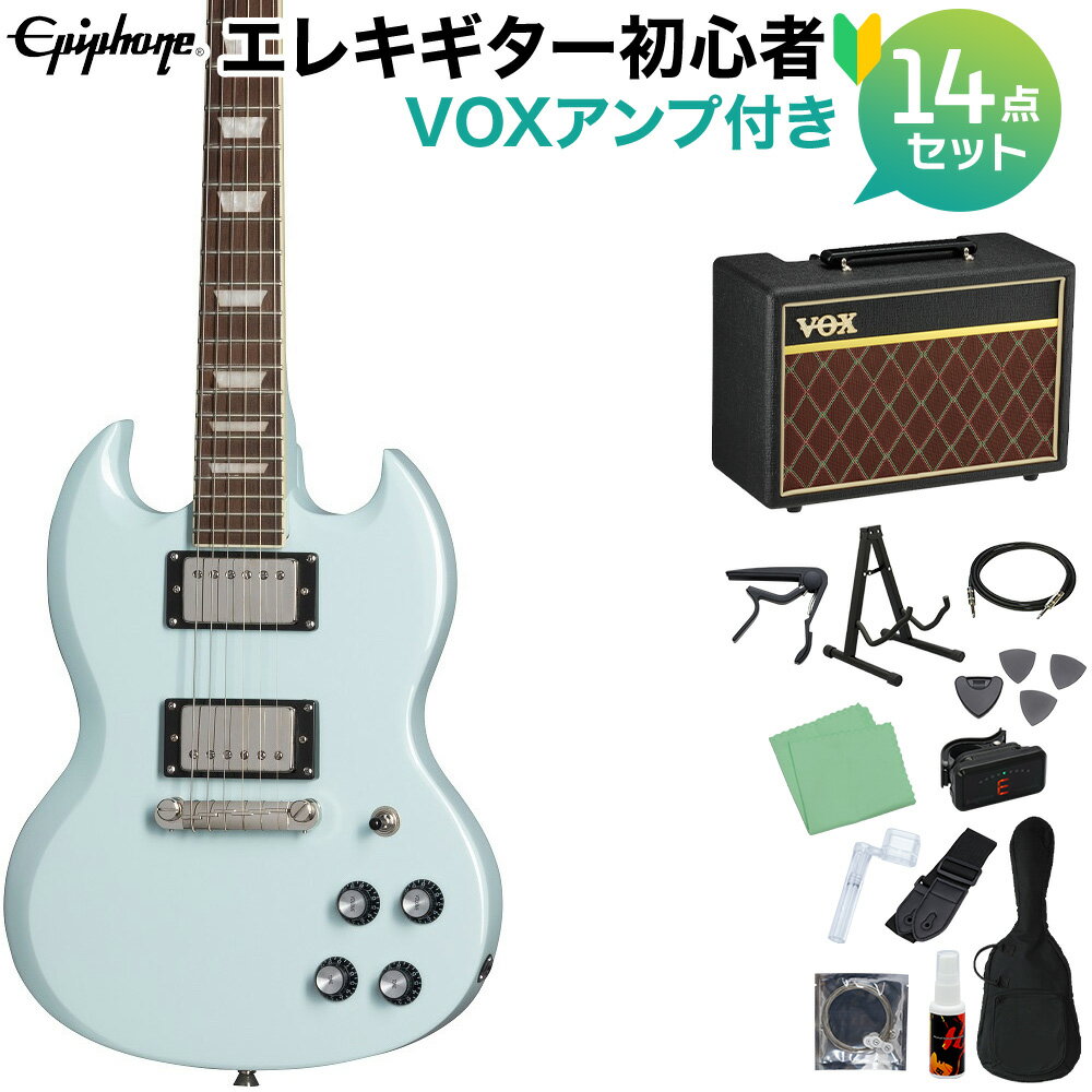 Epiphone Power Players SG IBL エレキギター初心者14点セット【VOXアンプ付き】 7/8サイズミニギター エピフォン