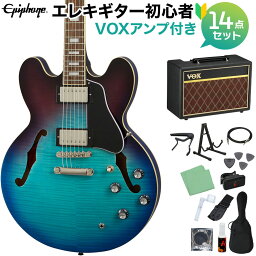 Epiphone ES-335 Figured BB エレキギター初心者14点セット【VOXアンプ付き】 セミアコギター エピフォン ES335