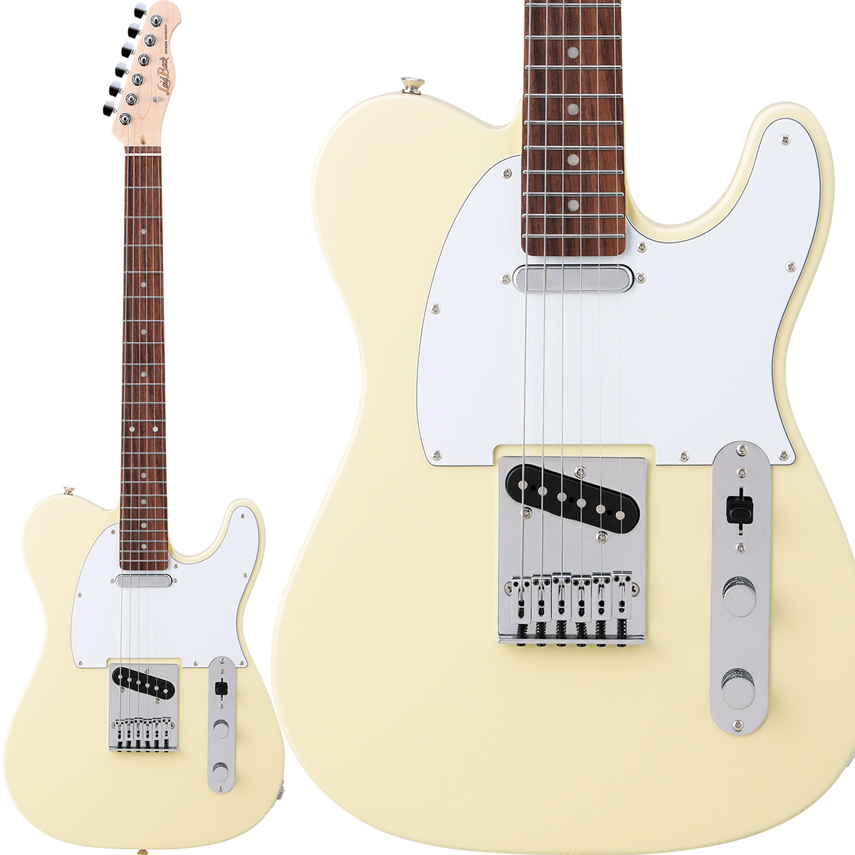 LaidBack LTL-5-R-SS White Ivory エレキギター テレキャスタータイプ ハムバッカー切替可能 アルダーボディ レイドバック