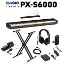【5/6迄 4000円相当ヘッドホンプレゼント!】 CASIO PX-S6000 BK ブラック 電子ピアノ 88鍵盤 ヘッドホン・Xスタンド・ダンパーペダルセ...