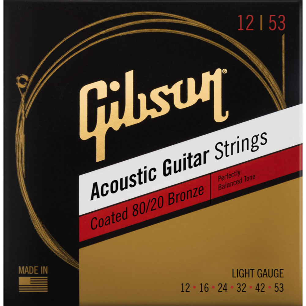 Gibson SAG-CBRW12 Coated 80/20 Bronze アコースティックギター弦 Light 012-053 ギブソン
