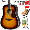 James J-300D BBT アコースティックギター 教本付きセレクト11点セット 初心者セット ジェームス