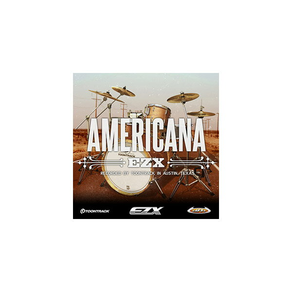 自然なドラムサウンドを忠実に収録した、EZX拡張音源！【特徴】『EZX AMERICANA』 は、アメリカーナミュージックの本質ともいえるサウンドの生々しさ、そして余計な着色がない自然なドラムサウンドを忠実に収録したEZX拡張音源です。 サウンド アメリカでも名高いレコーディングスタジオ「The Congress House」（米・テキサス州オースティン）にて、熟練エンジニア：Mark Hallman氏（Carole King, Dan Fogelberg）によって収録された本作。TOONTRACK社ラインナップの中でも、特に自然でふくよかなドラムサウンドが特徴的です。 MIDIグルーブ フランスのグラミー賞受賞暦もあるドラマー：Thomas Hedlund氏による、ベーシックながらも人間味溢れるMIDIグルーブを豊富に収録。MIDIグルーブファイルは楽曲単位で収録され、"intro"、"chorus"といった展開ごとにカテゴライズ。曲の展開にあわせてMIDIグルーブを並べていくだけでドラムトラックを構築することができます。 【】特徴 Fibes Mapleと1960年Ludwigを収録 木製フープを取り付けたスネア、シズルストリップ、FXシンバル（クロスクラッシュ）、Zildjian製シズルライドを収録 ブラシとスティック両方を収録JANコード：4511820081989