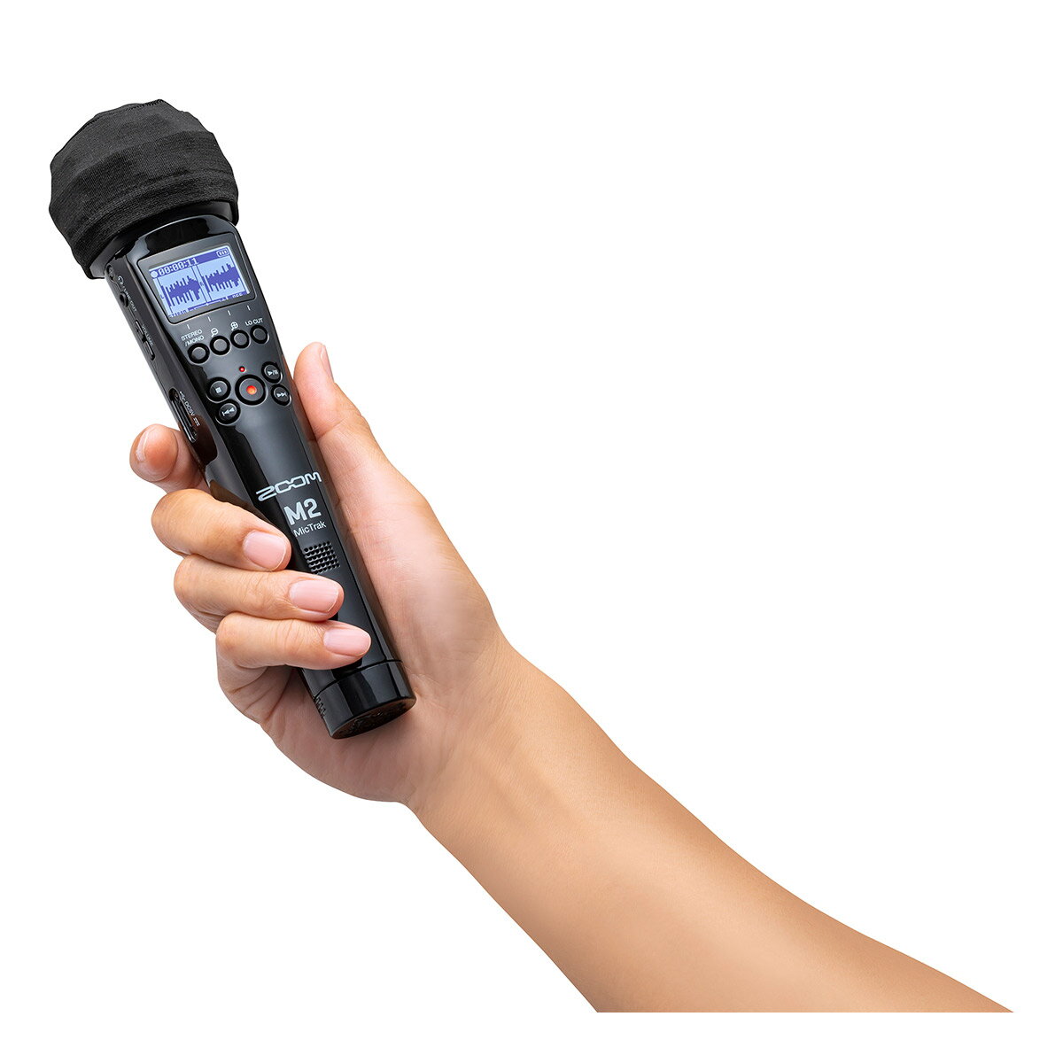 島村楽器のZOOM M2 MicTrak ハンドヘルドマイク型 2トラックレコーダー ポータブルレコーダー [録音/インタビュー] 32bitフロート録音対応 ズーム｜アングル2