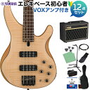 YAMAHA TRBX604FM NS ベース初心者12点セット 【VOXアンプ付】 ナチュラルサテン ヤマハ 【初心者セット】