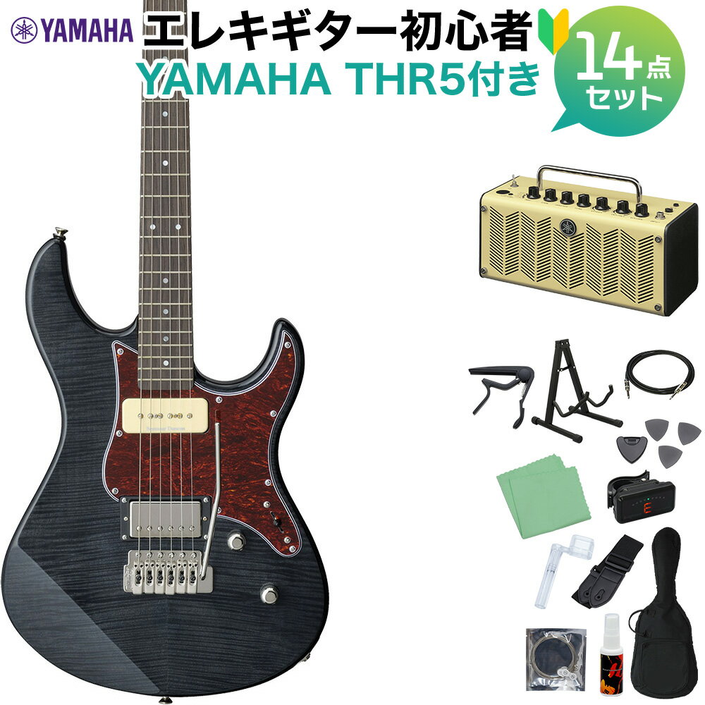 YAMAHA PACIFICA611VFM TBL エレキギター初心者14点セット 【THR5アンプ付き】 トランスルーセントブラック ヤマハ パシフィカ PAC611