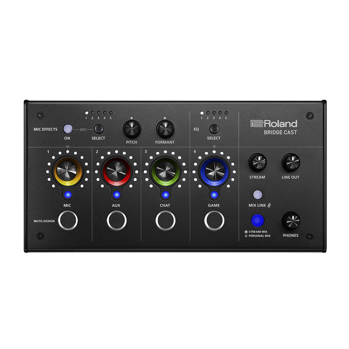 Roland BRIDGECAST PS5 Windows Mac iPhone対応 ゲーム配信用 音声ミキサー ゲーミングミキサー ローランド