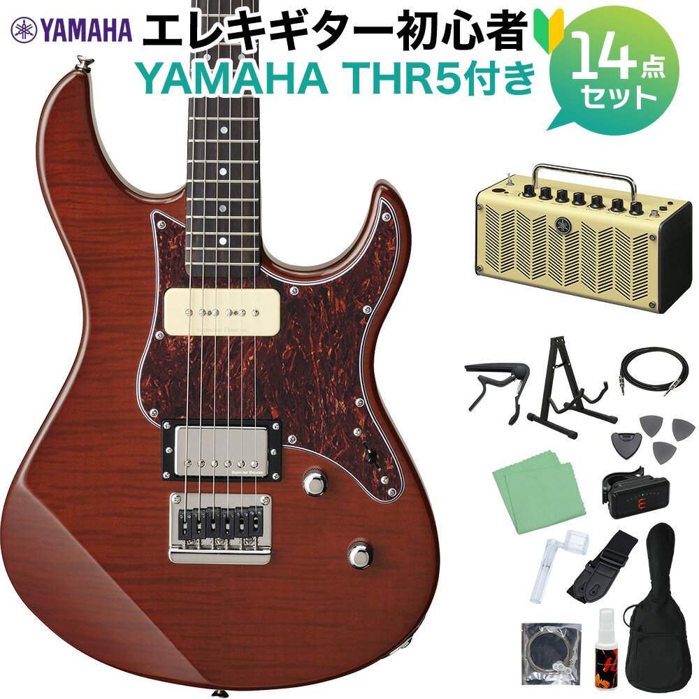 YAMAHA PACIFICA611HFM RTB エレキギター初心者14点セット【THR5アンプ付き】 ルートビア ヤマハ PAC611