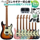 Bacchus BST-3-RSM/M エレキギター初心者14点セット【Bluetooth搭載ミニアンプ付き】 ストラトタイプ バッカス 【初心者セット】
