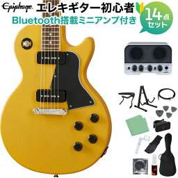 Epiphone Les Paul Special TV Yellow エレキギター初心者14点セット 【Bluetooth搭載ミニアンプ付き】 レスポールスペシャル TVイエロー エピフォン