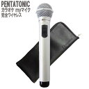 PENTATONIC カラオケマイク GTM-150 パールホワイト 数量限定カラー ポーチセット カラオケ用マイク 赤外線ワイヤレスマイク [ DAM/ JO...