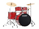 TAMA Imperialstar BRM IP52H6RC ドラムセット 22”バスドラム バーント・レッド・ミスト 赤 タマ