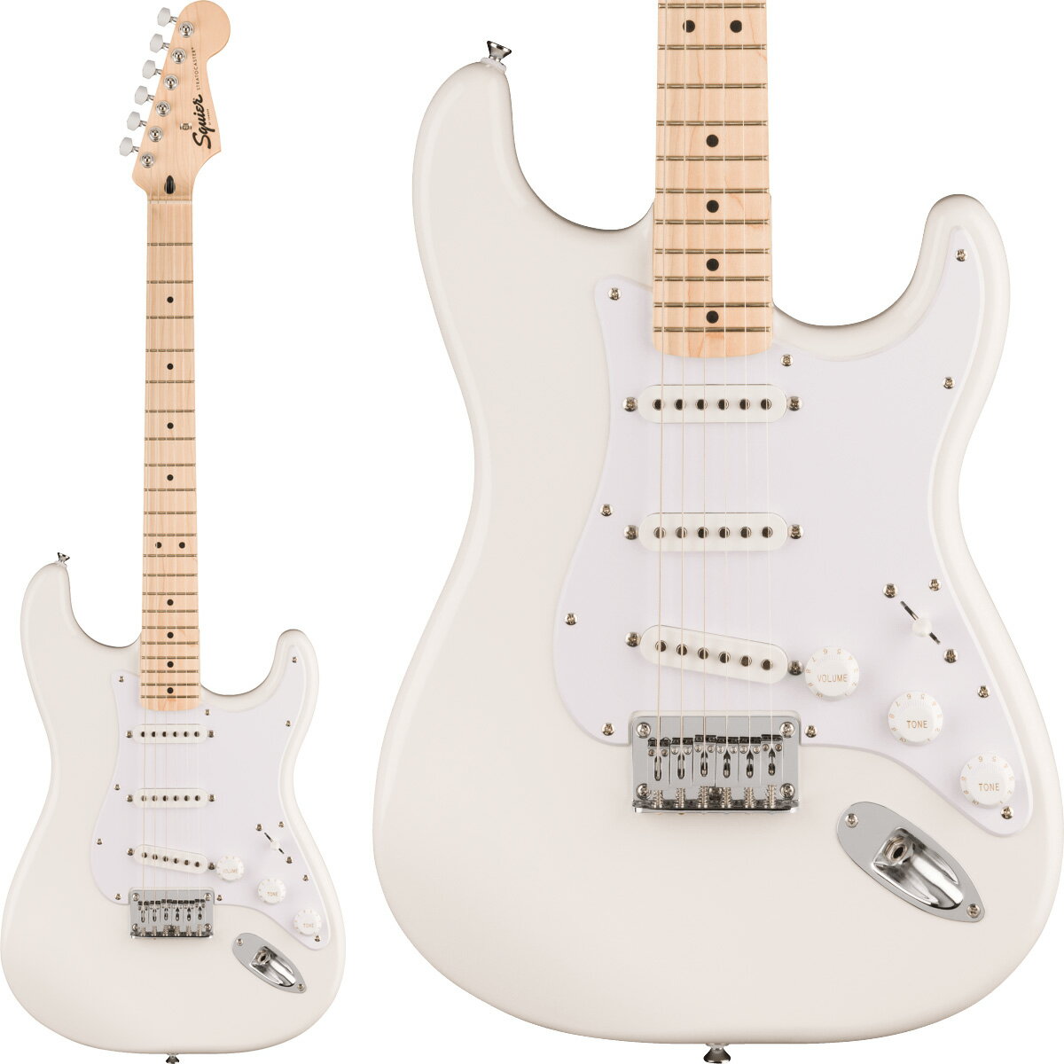 Squier by Fender SONIC STRATOCASTER HT Maple Fingerboard White Pickguard Arctic White XggLX^[ n[heC GLM^[ XNC[ / XNCA \jbN