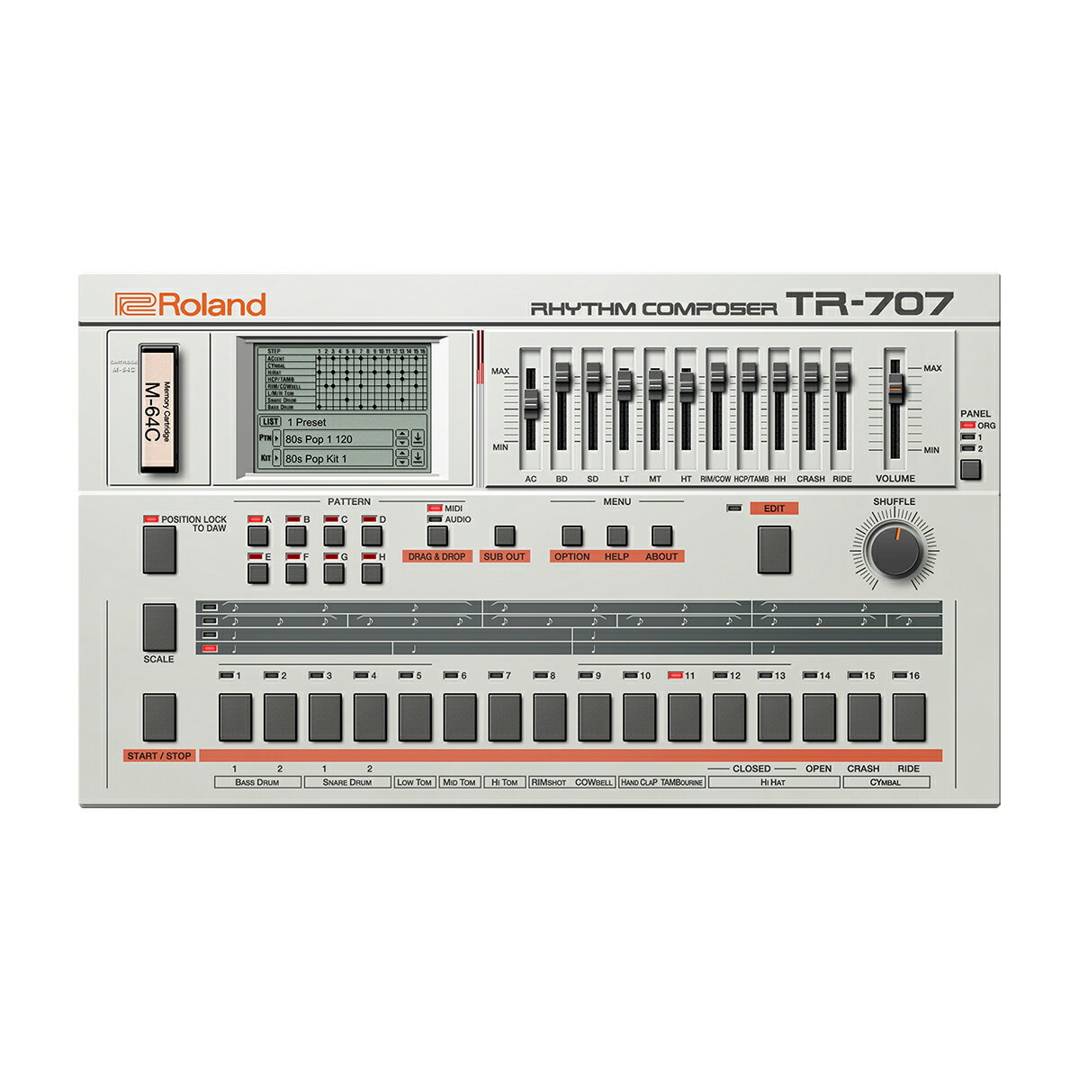 Roland Cloud TR-707 Software Rhythm Composer (RC004) Roland Cloud用 買い切り版 シリアルコード Lifetime Keys ローランド メール納品 代引き不可