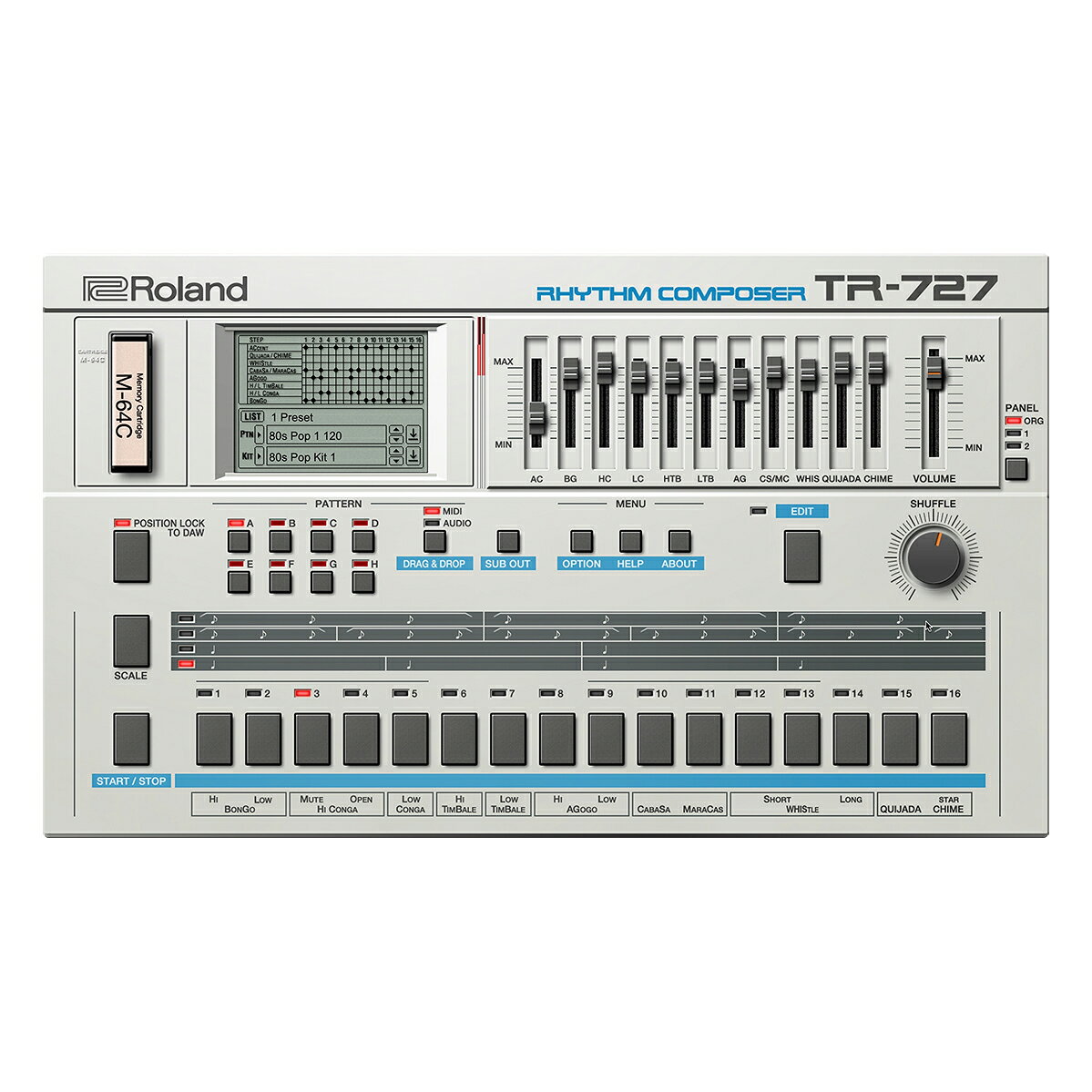 Sound Source - Roland Cloud TR-727 Software Rhythm Composer (RC005) Roland Cloud用 買い切り版 シリアルコード Lifetime Keys ローランド [メール納品 代引き不可]