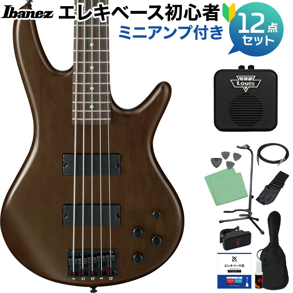 Ibanez GSR205B WNF 5弦ベース 初心者12点セット 【ミニアンプ付】 アイバニーズ