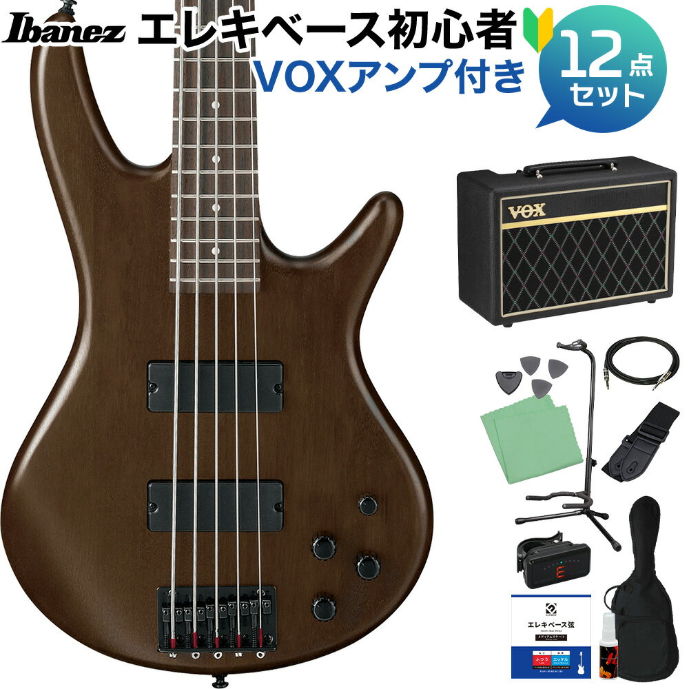 Ibanez GSR205B WNF 5弦ベース 初心者12点セット 【VOXアンプ付】 アイバニーズ 【初心者セット】