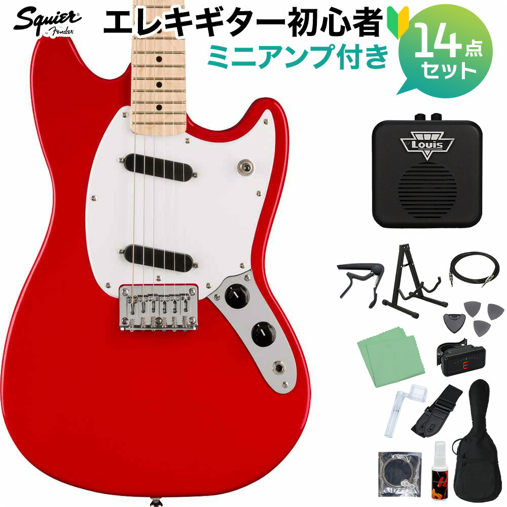 Squier by Fender SONIC MUSTANG Torino Red 쥭鿴14åȡڥߥ˥դ ॹ 磻䡼 / 磻