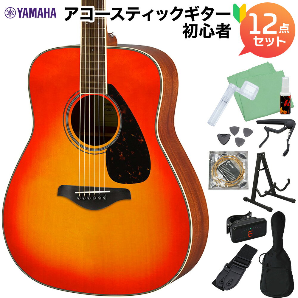 YAMAHA FG820 AB アコースティックギター初心者12点セット ヤマハ 