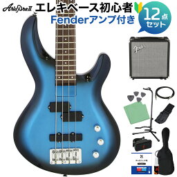 AriaProII IGB-STD MBS ベース初心者12点セット 【Fenderアンプ付】 PJタイプ アリアプロ2