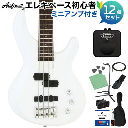 AriaProII IGB-STD PWH ベース初心者12点セット 【ミニアンプ付】 PJタイプ アリアプロ2