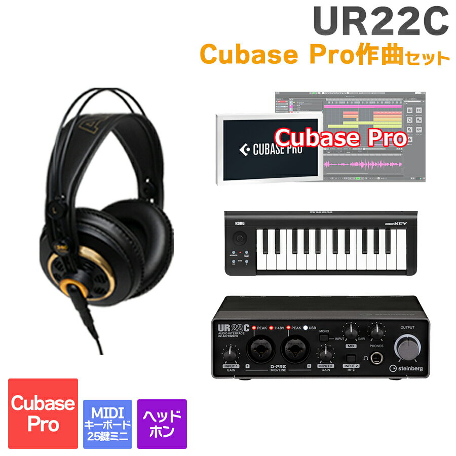 steinberg UR22C Cubase Pro 作曲初心者セット 初めてのDTMにオススメ！ スタインバーグ